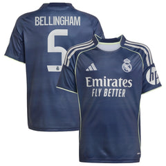 Jude Bellingham Real Madrid Youth 2025/26 Away Replica Player Jersey - Adidas Blue