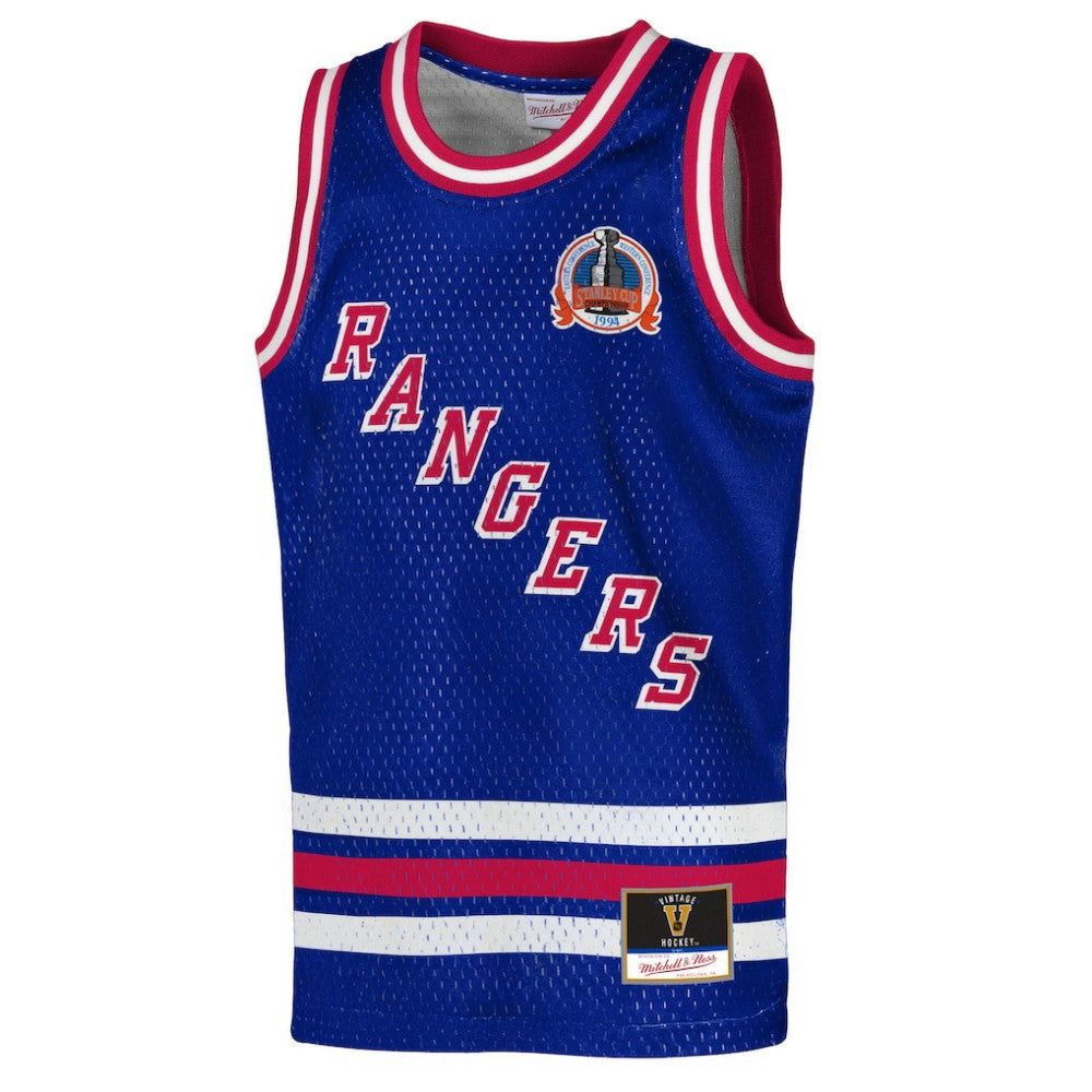 NHL Blue Mark Messier New York Rangers Mitchell & Ness Youth Maxxed Out Fashion Basketball Jersey