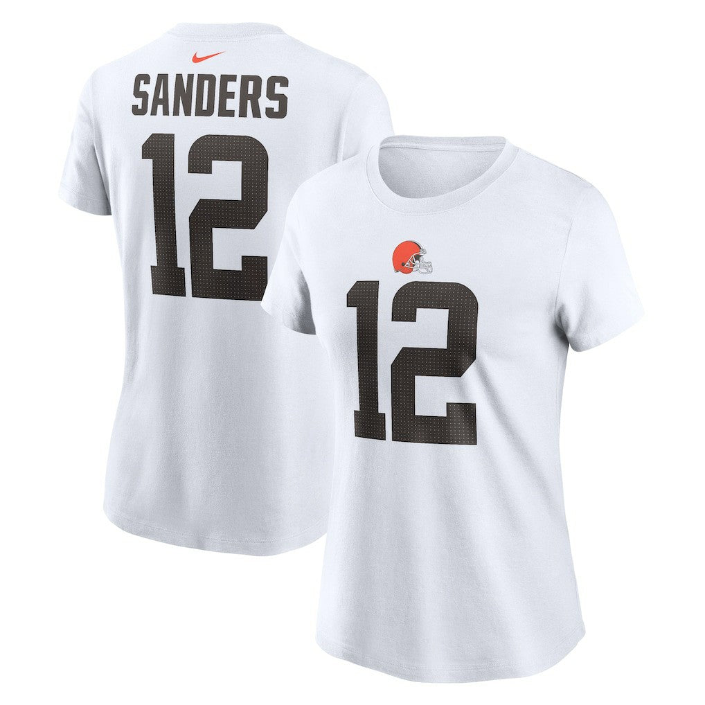 Shedeur Sanders  Women's 2025 NFL Draft Name & Number T-Shirt - Cleveland Browns