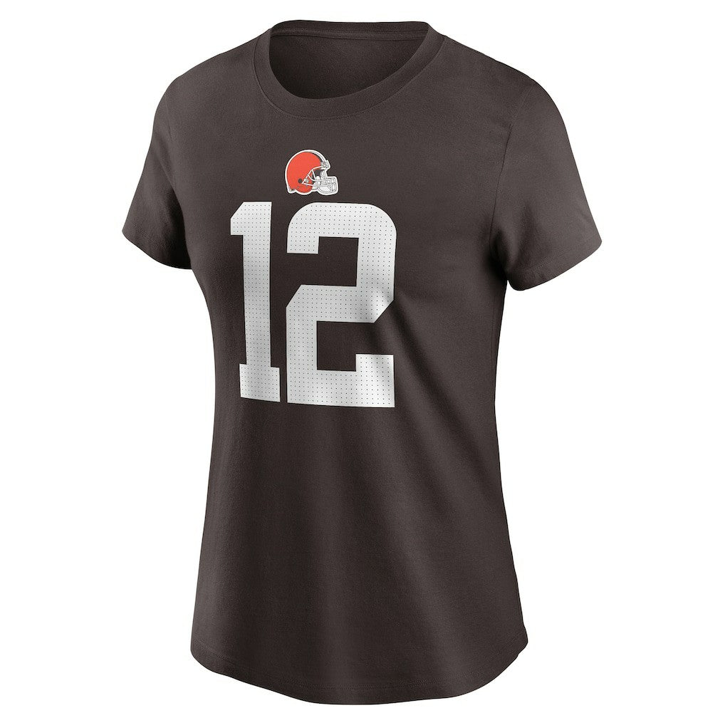 Shedeur Sanders  Women's 2025 NFL Draft Name & Number T-Shirt - Cleveland Browns