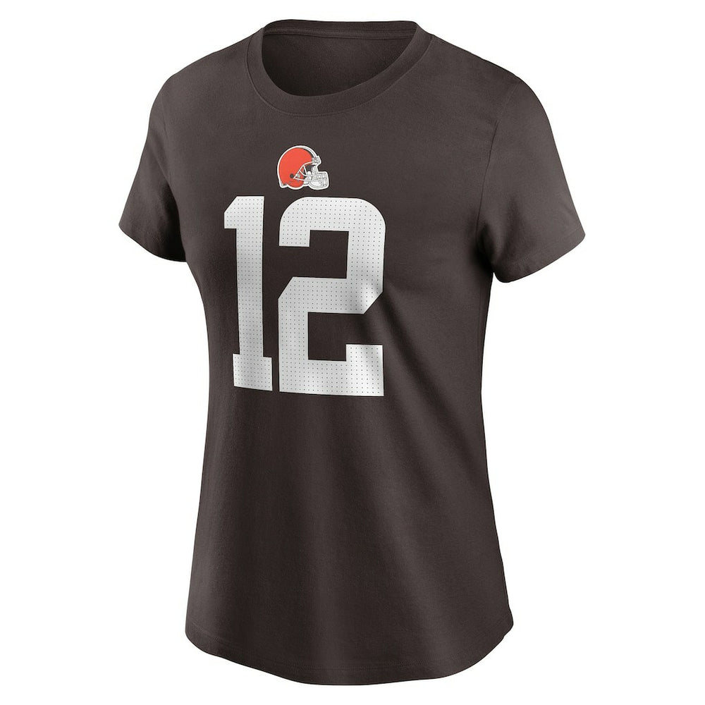 Shedeur Sanders  Women's 2025 NFL Draft Name & Number T-Shirt - Cleveland Browns