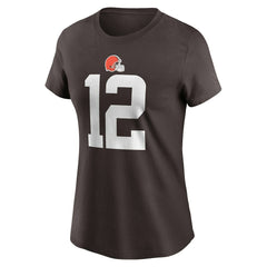 Shedeur Sanders  Women's 2025 NFL Draft Name & Number T-Shirt - Cleveland Browns