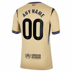 Barcelona 2025/26 Away Stadium Replica Custom Jersey - Nike Gold