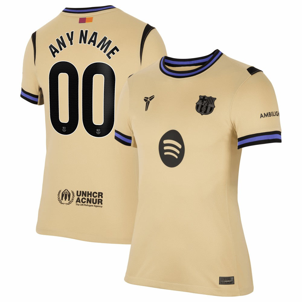 Barcelona Women's 2025/26 Away Stadium Replica Custom Jersey - Nike Gold