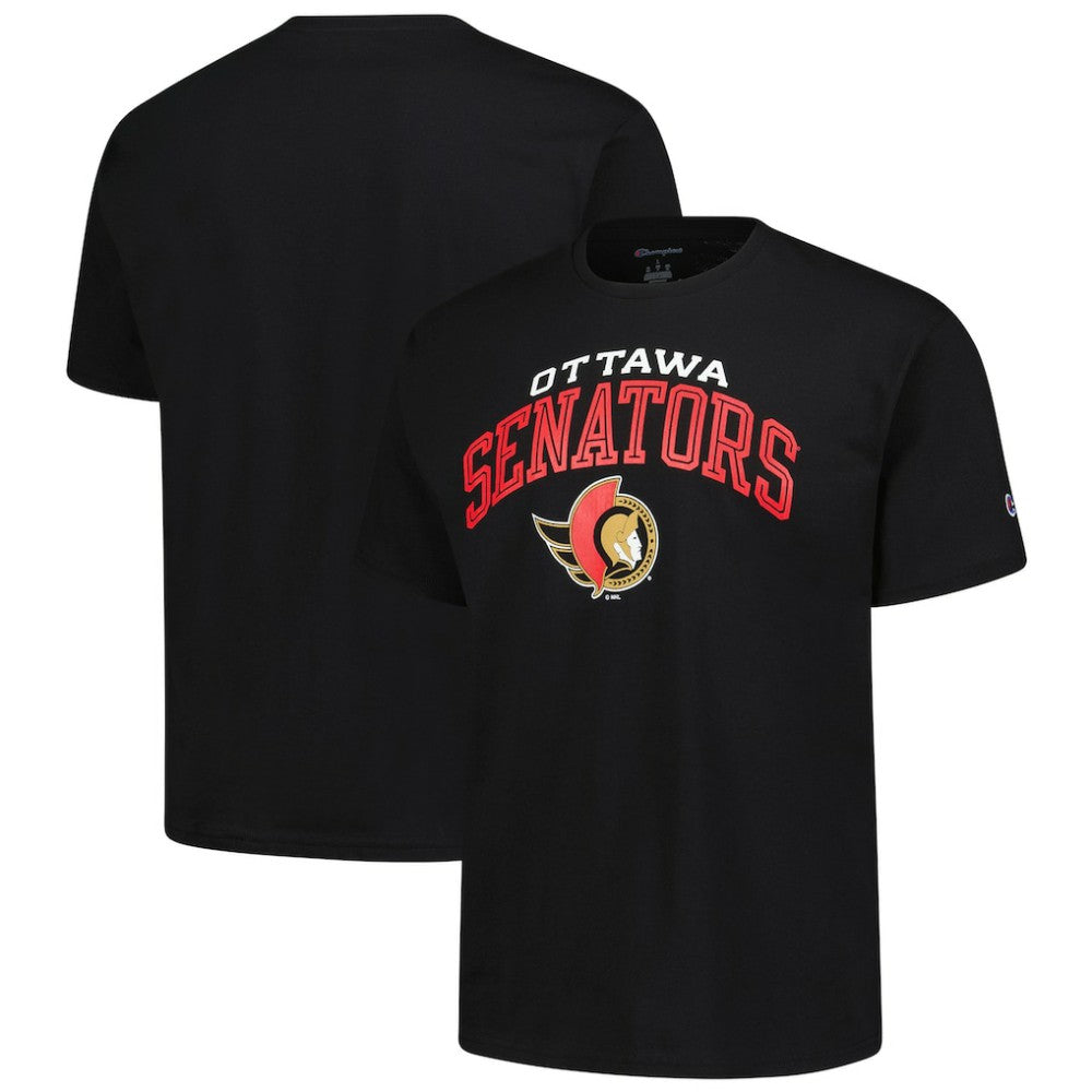 NHL Black Ottawa Senators Champion Primary Logo T-Shirt