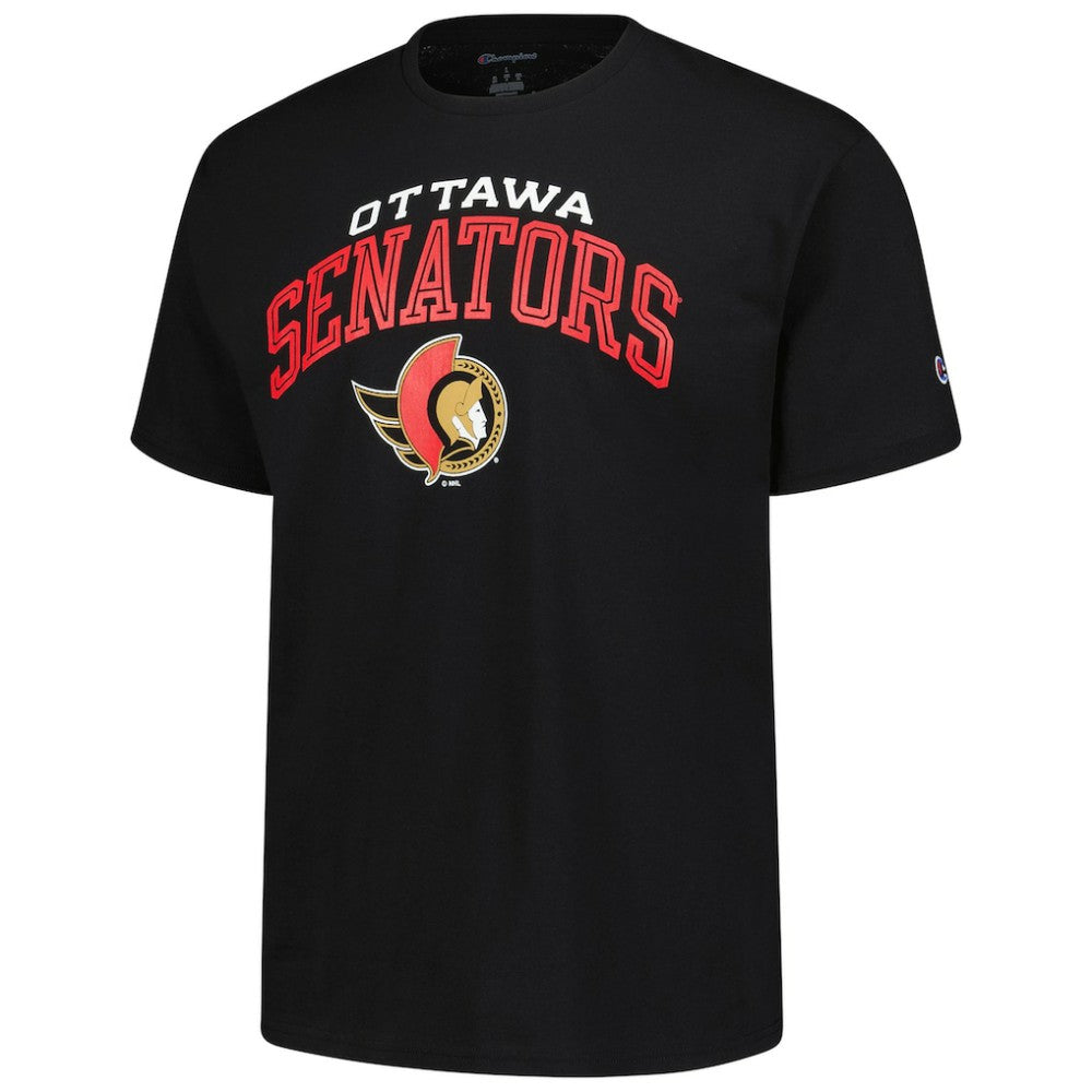 NHL Black Ottawa Senators Champion Primary Logo T-Shirt