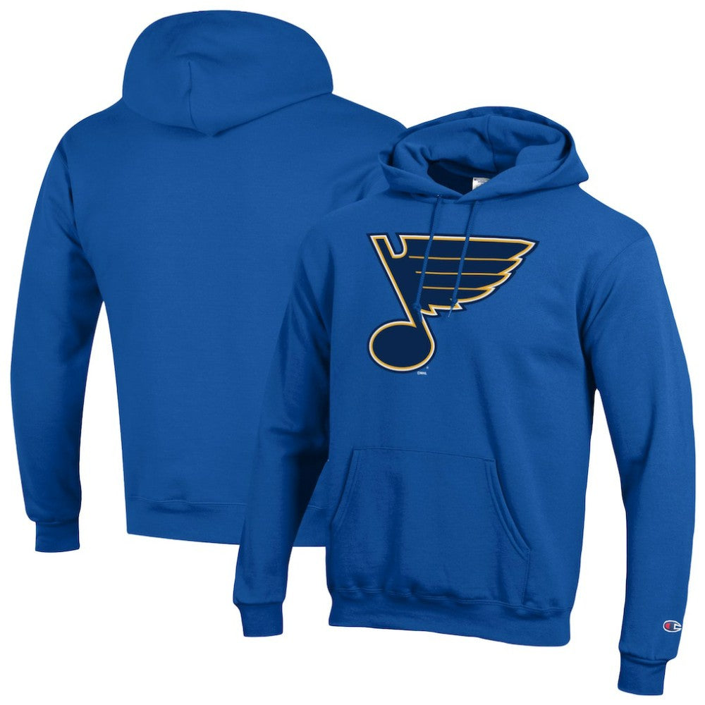 NHL Blue St. Louis Blues Champion Primary Logo 1-Hit Pullover Hoodie
