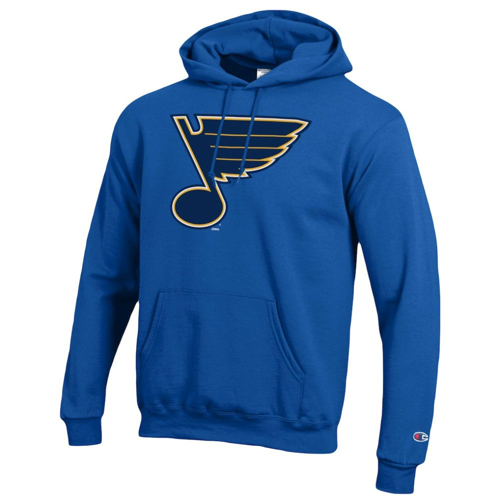 NHL Blue St. Louis Blues Champion Primary Logo 1-Hit Pullover Hoodie