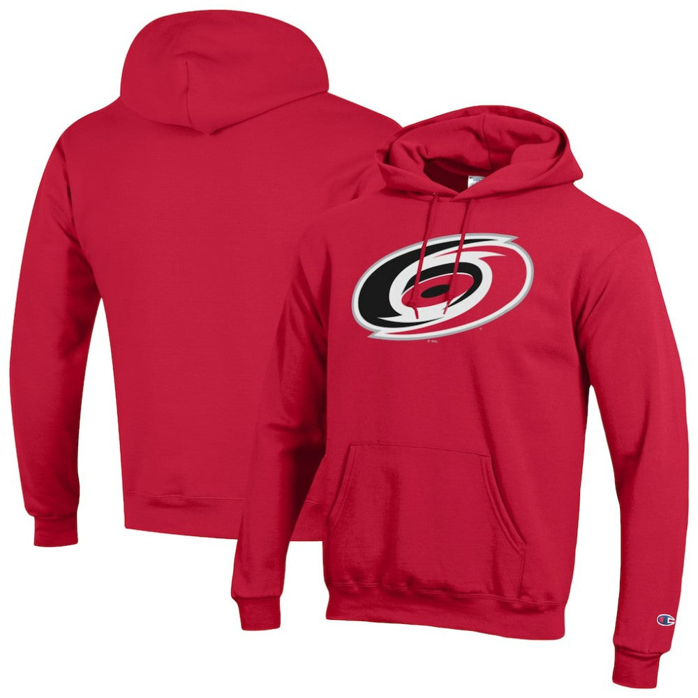 NHL Red Carolina Hurricanes Champion Primary Logo 1-Hit Pullover Hoodie