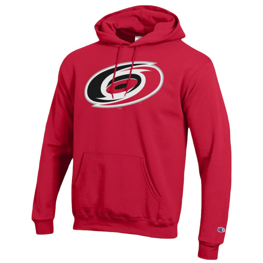 NHL Red Carolina Hurricanes Champion Primary Logo 1-Hit Pullover Hoodie