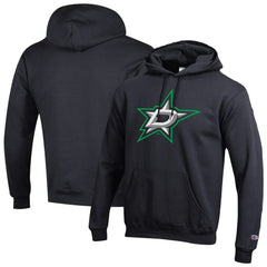 NHL Black Dallas Stars Champion Primary Logo 1-Hit Pullover Hoodie