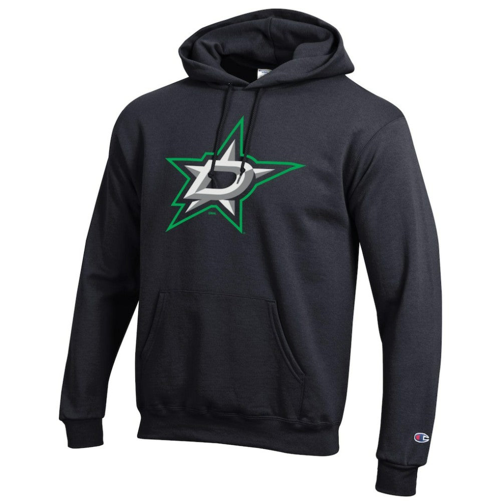 NHL Black Dallas Stars Champion Primary Logo 1-Hit Pullover Hoodie