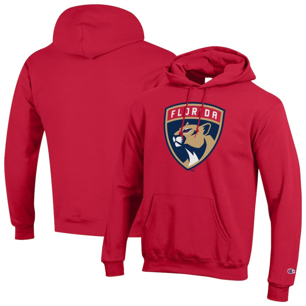 NHL Red Florida Panthers Champion Primary Logo 1-Hit Pullover Hoodie