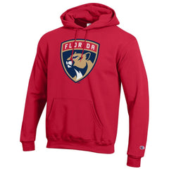 NHL Red Florida Panthers Champion Primary Logo 1-Hit Pullover Hoodie
