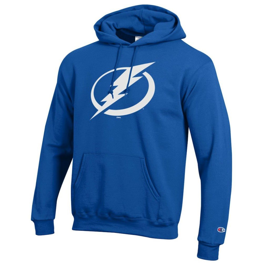 NHL Blue Tampa Bay Lightning Champion Primary Logo 1-Hit Pullover Hoodie