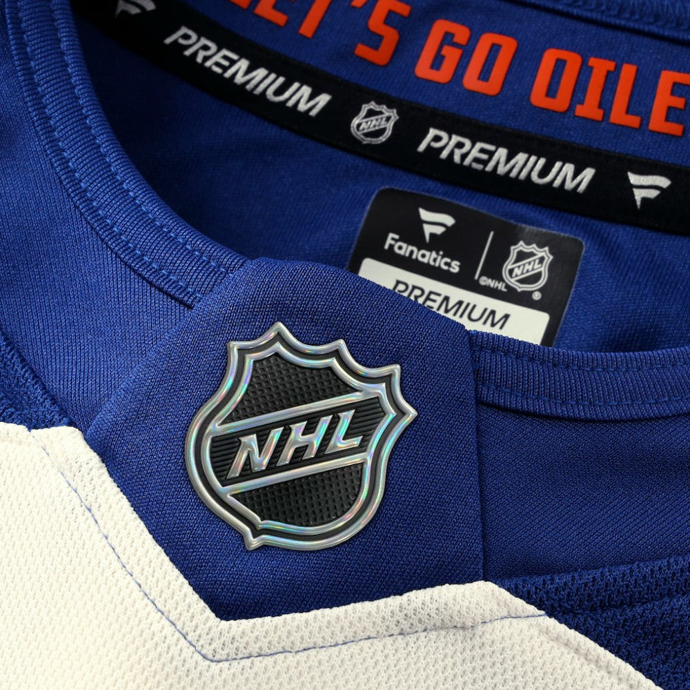 NHL Light Beige Edmonton Oilers Fanatics Alternate Premium Custom Jersey