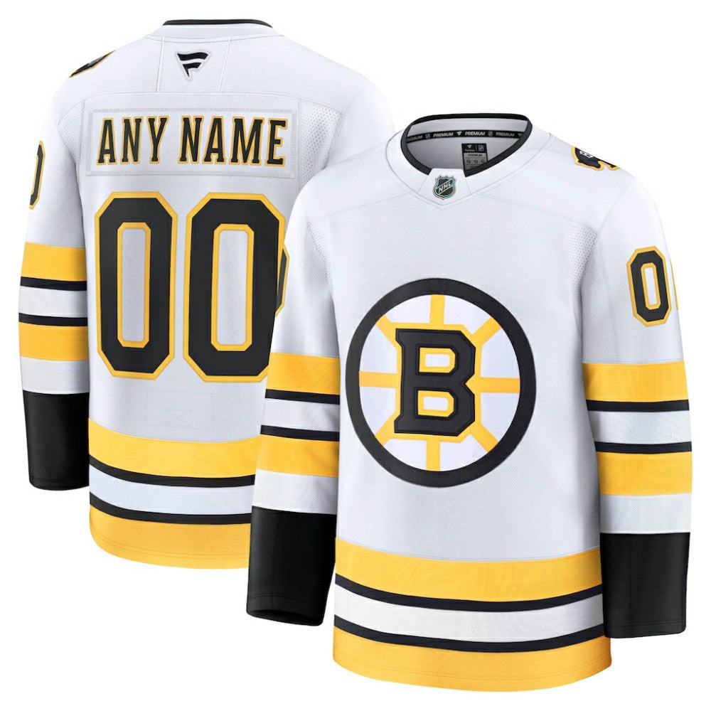 NHL White Boston Bruins Fanatics Away Premium Custom Jersey
