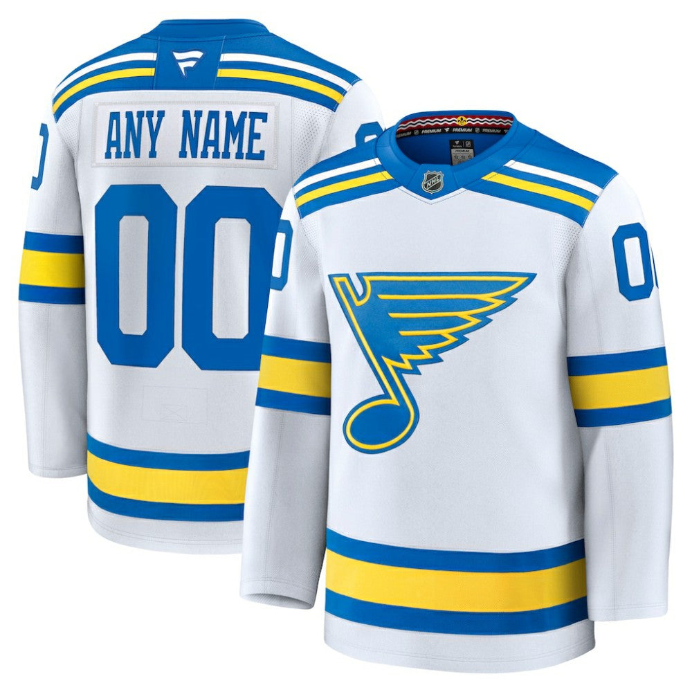 NHL White St. Louis Blues Fanatics Away Premium Custom Jersey