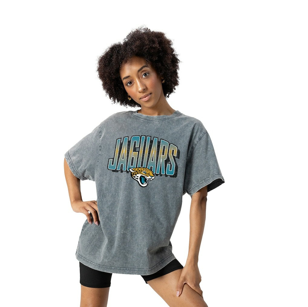 Gameday Couture Women's Peak Performance Oversized Snow Wash T-Shirt - Jacksonville Jaguars