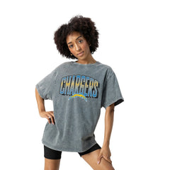 Gameday Couture Women's Peak Performance Oversized Snow Wash T-Shirt - Los Angeles Chargers