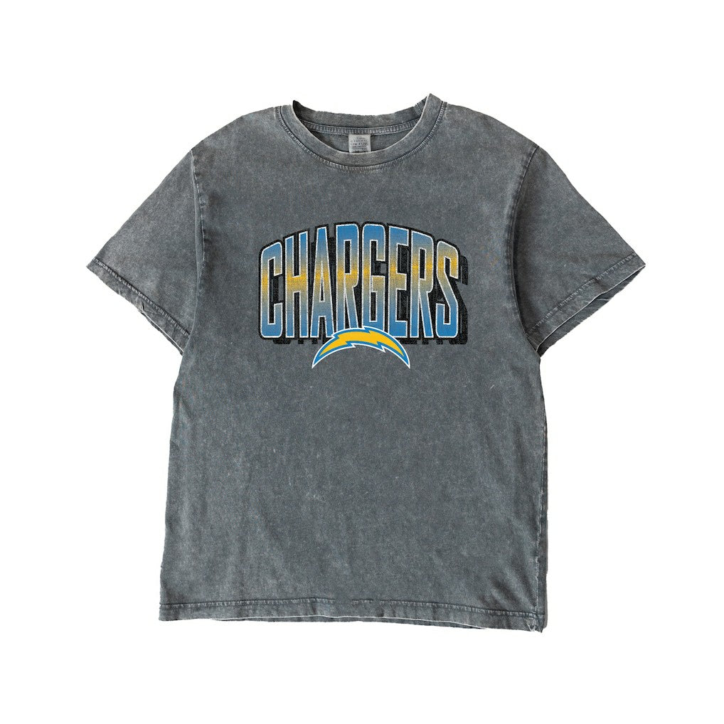 Gameday Couture Women's Peak Performance Oversized Snow Wash T-Shirt - Los Angeles Chargers