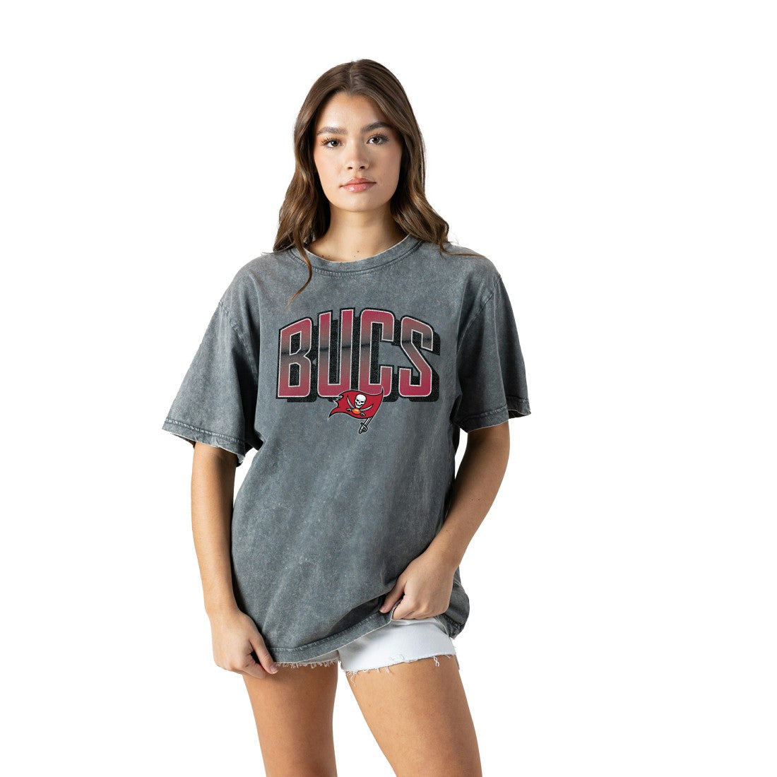 Gameday Couture Women's Peak Performance Oversized Snow Wash T-Shirt - Tampa Bay Buccaneers