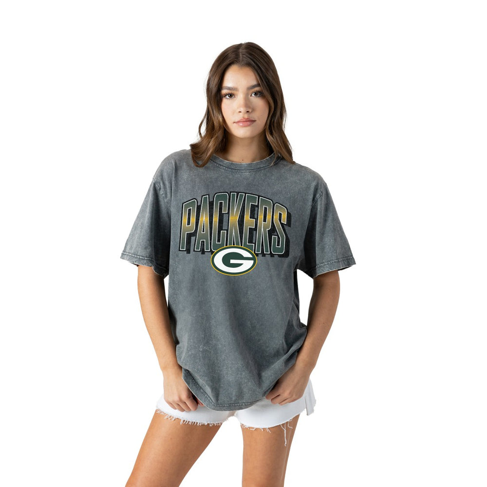 Gameday Couture Women's Peak Performance Oversized Snow Wash T-Shirt - Green Bay Packers