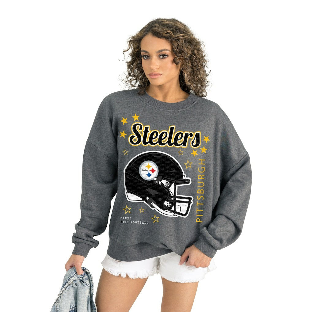 Gameday Couture Women's Ready to Rumble Premium Fleece Pullover Sweatshirt - Pittsburgh Steelers