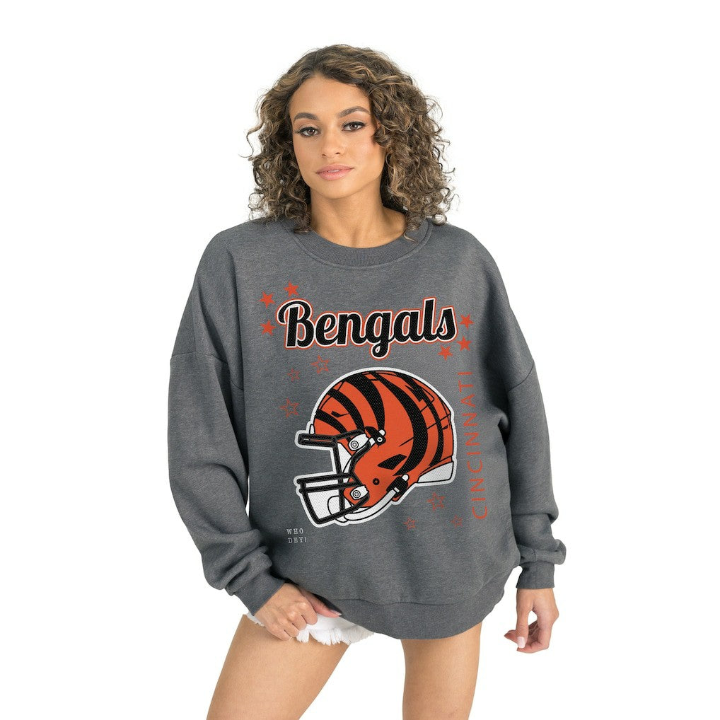 Gameday Couture Women's Ready to Rumble Premium Fleece Pullover Sweatshirt - Cincinnati Bengals