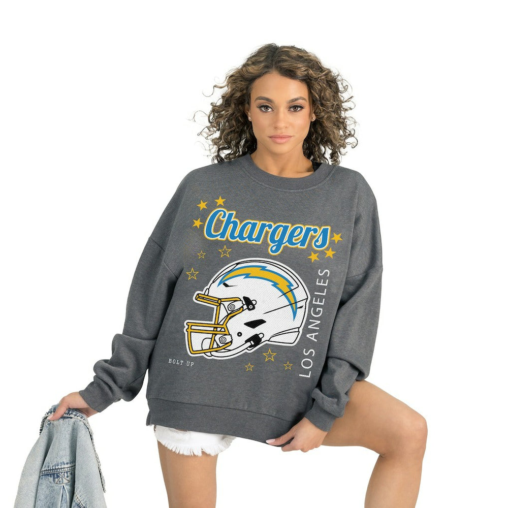 Gameday Couture Women's Ready to Rumble Premium Fleece Pullover Sweatshirt - Los Angeles Chargers