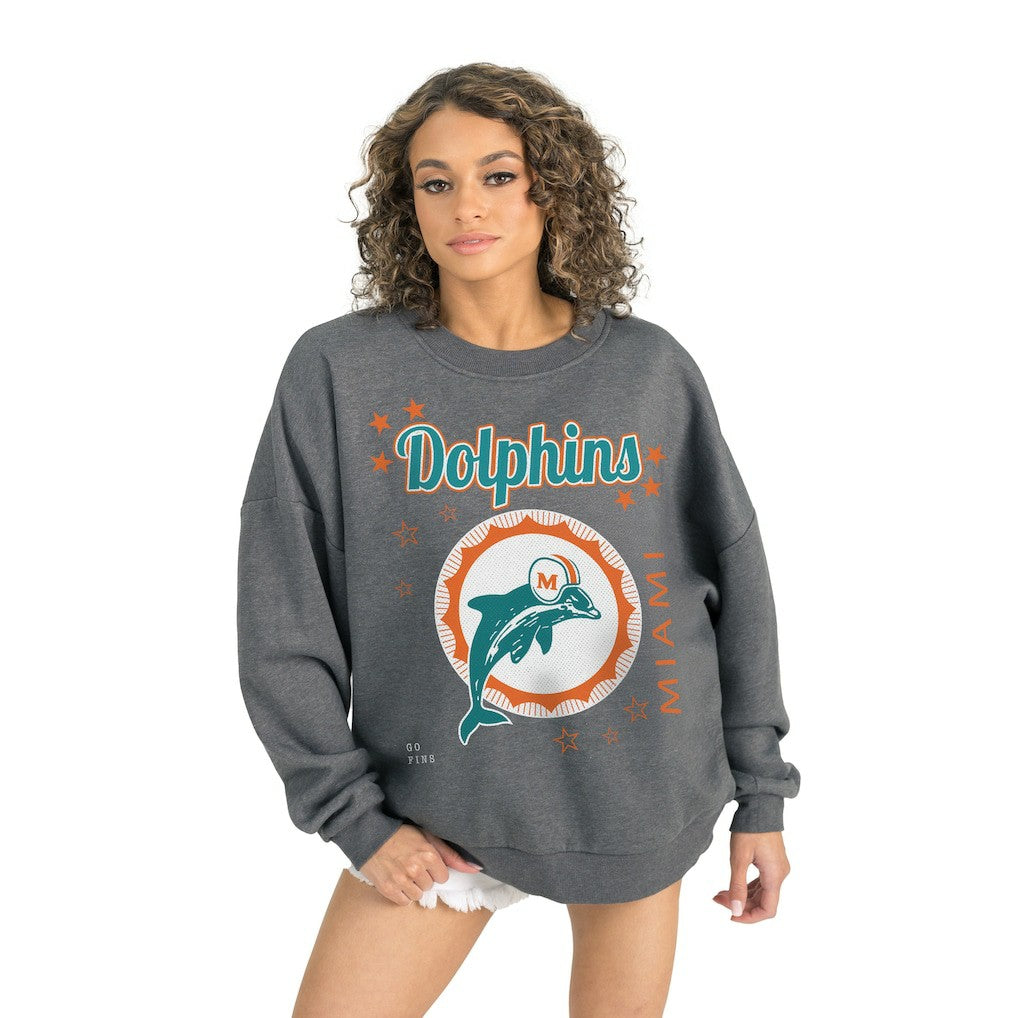 Gameday Couture Women's Ready to Rumble Premium Fleece Pullover Sweatshirt - Miami Dolphins