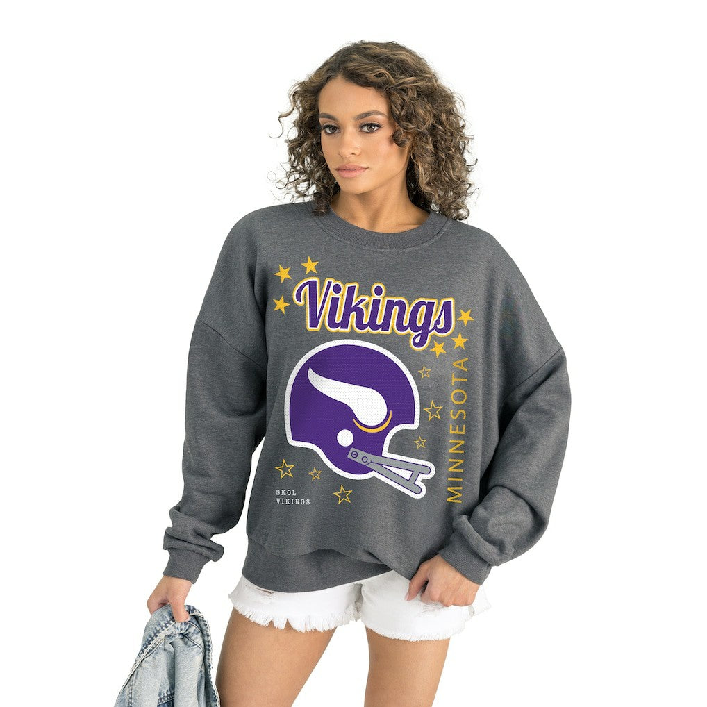 Gameday Couture Women's Ready to Rumble Premium Fleece Pullover Sweatshirt - Minnesota Vikings