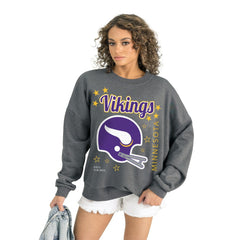 Gameday Couture Women's Ready to Rumble Premium Fleece Pullover Sweatshirt - Minnesota Vikings