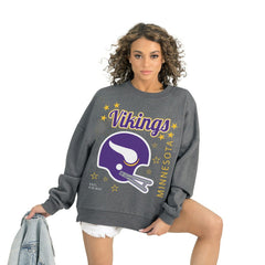 Gameday Couture Women's Ready to Rumble Premium Fleece Pullover Sweatshirt - Minnesota Vikings