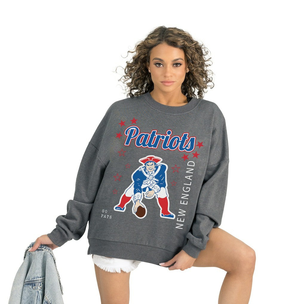 Gameday Couture Women's Ready to Rumble Premium Fleece Pullover Sweatshirt - New England Patriots