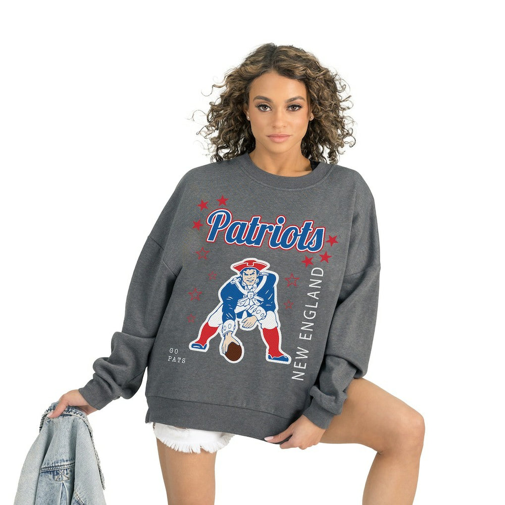 Gameday Couture Women's Ready to Rumble Premium Fleece Pullover Sweatshirt - New England Patriots