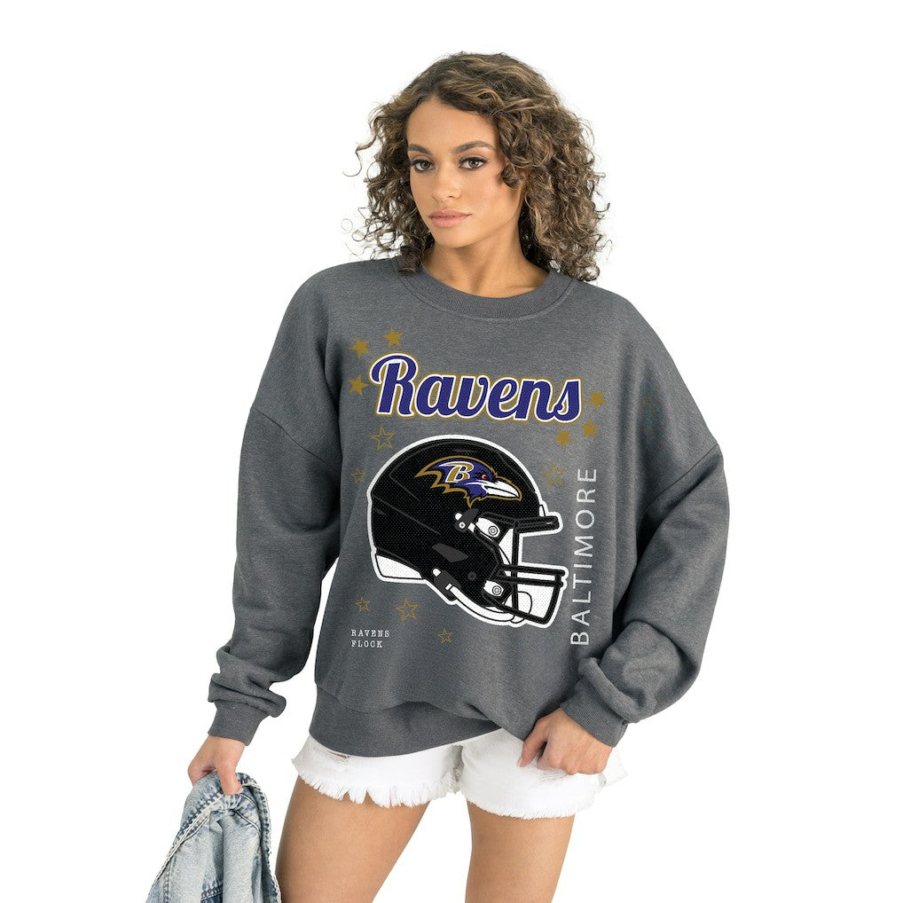 Gameday Couture Women's Ready to Rumble Premium Fleece Pullover Sweatshirt - Baltimore Ravens