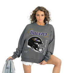 Gameday Couture Women's Ready to Rumble Premium Fleece Pullover Sweatshirt - Baltimore Ravens