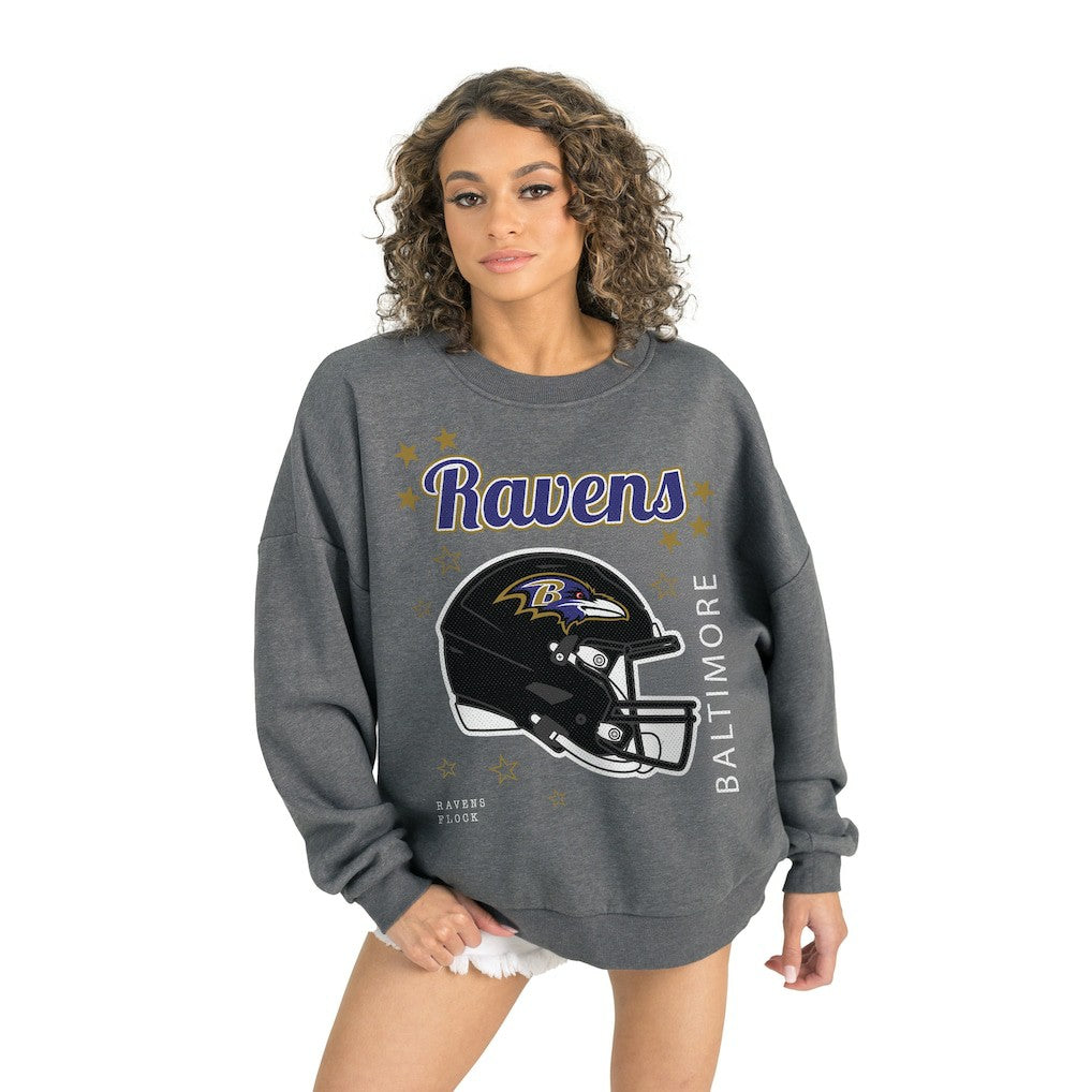 Gameday Couture Women's Ready to Rumble Premium Fleece Pullover Sweatshirt - Baltimore Ravens