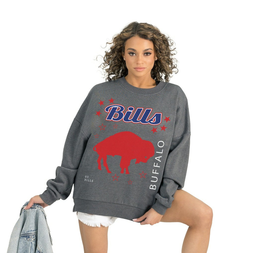 Gameday Couture Women's Ready to Rumble Premium Fleece Pullover Sweatshirt - Buffalo Bills