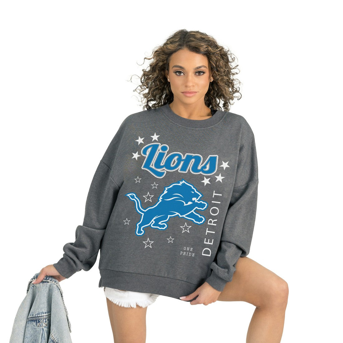 Gameday Couture Women's Ready to Rumble Premium Fleece Pullover Sweatshirt - Detroit Lions
