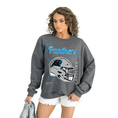 Gameday Couture Women's Ready to Rumble Premium Fleece Pullover Sweatshirt - Carolina Panthers