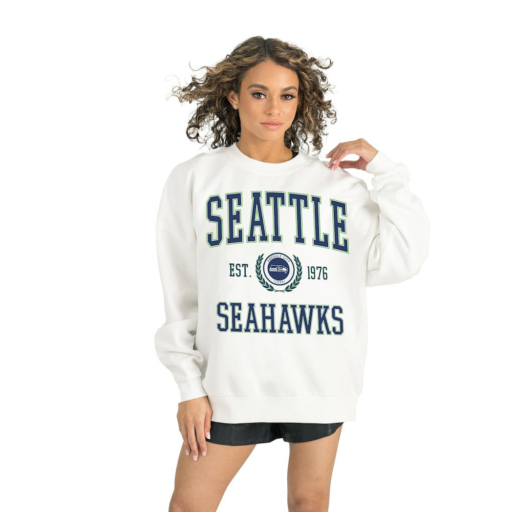 Gameday Couture Women's Timeless Triumph Premium Fleece Pullover Sweatshirt - Seattle Seahawks