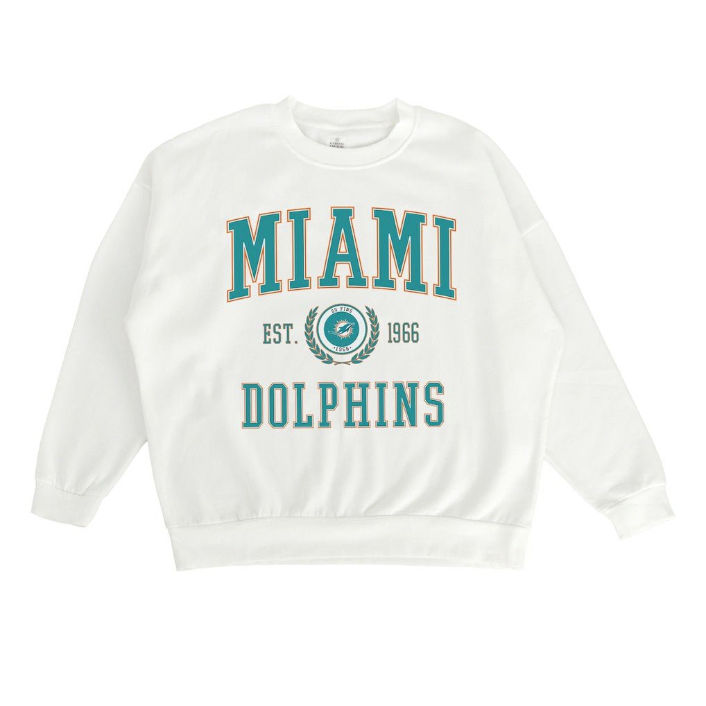 Gameday Couture Women's Timeless Triumph Premium Fleece Pullover Sweatshirt - Miami Dolphins