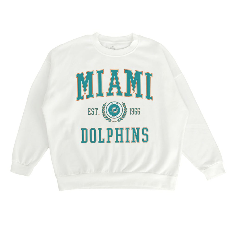Gameday Couture Women's Timeless Triumph Premium Fleece Pullover Sweatshirt - Miami Dolphins