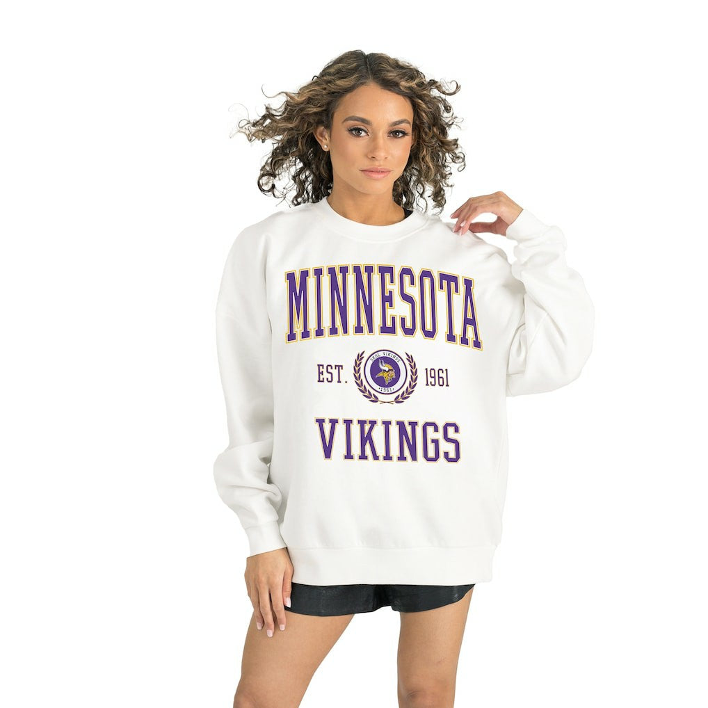 Gameday Couture Women's Timeless Triumph Premium Fleece Pullover Sweatshirt - Minnesota Vikings