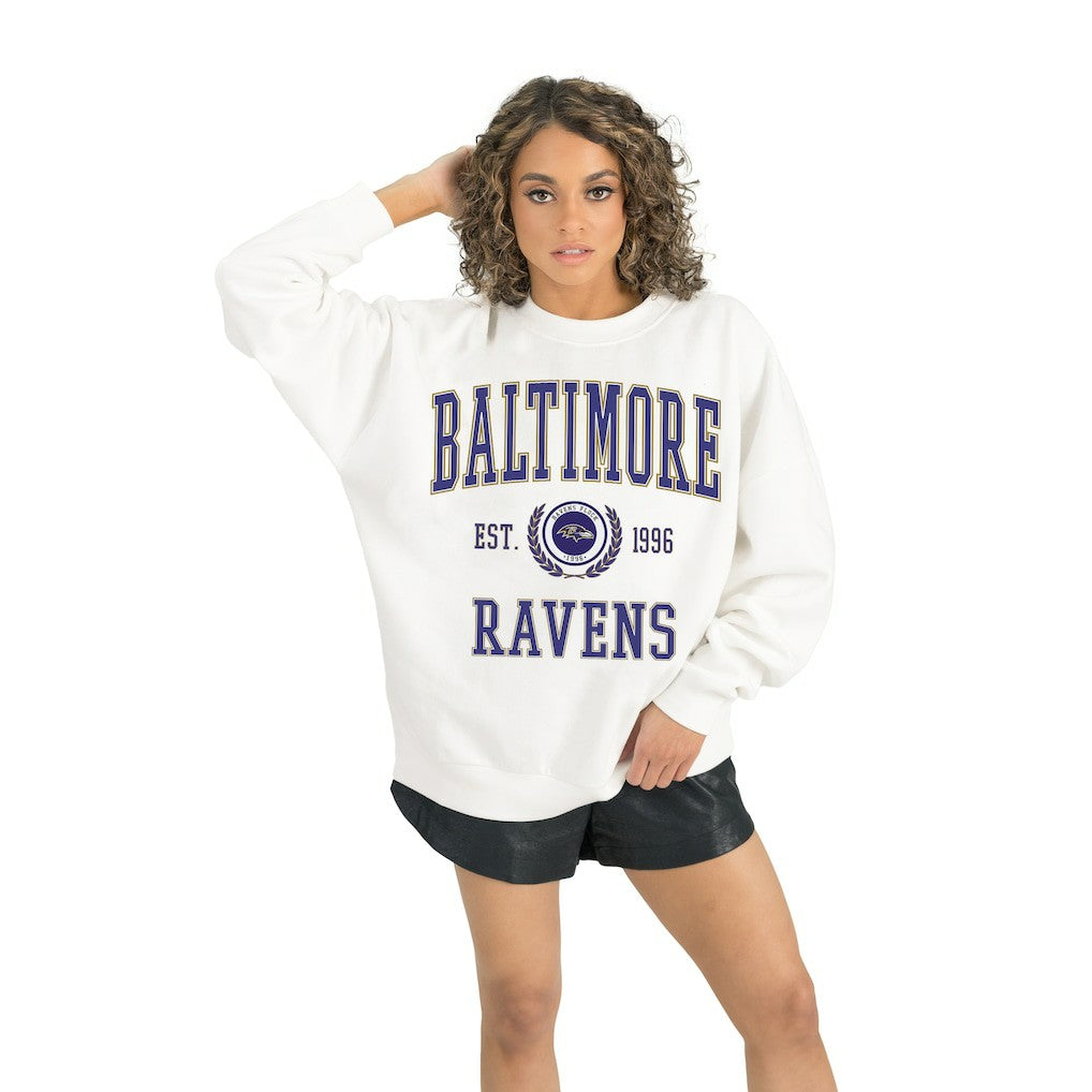 Gameday Couture Women's Timeless Triumph Premium Fleece Pullover Sweatshirt - Baltimore Ravens