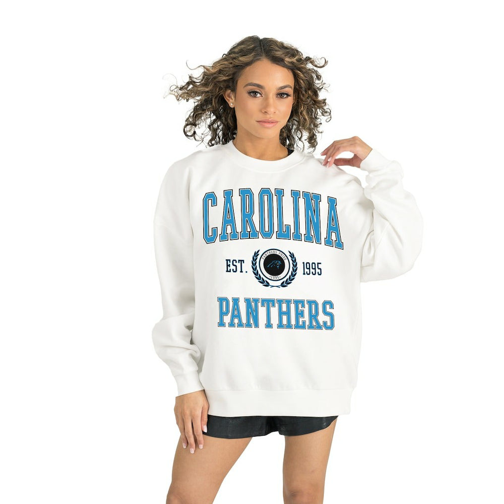Gameday Couture Women's Timeless Triumph Premium Fleece Pullover Sweatshirt - Carolina Panthers