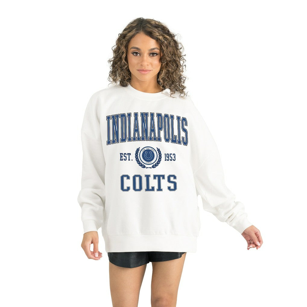 Gameday Couture Women's Timeless Triumph Premium Fleece Pullover Sweatshirt - Indianapolis Colts