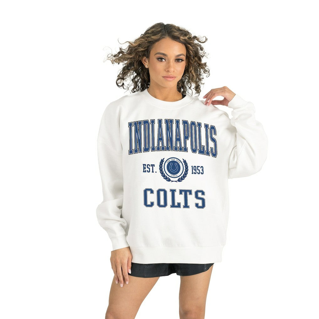 Gameday Couture Women's Timeless Triumph Premium Fleece Pullover Sweatshirt - Indianapolis Colts